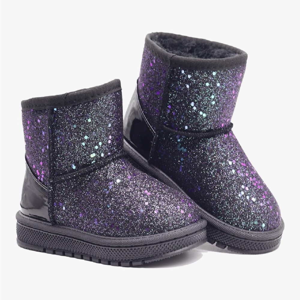 Kids glitter ankle boots